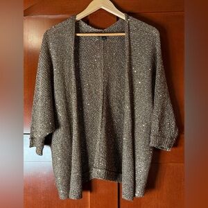 Apt. 9 Metallic Brown Open-Front Shrug Cardigan Size Medium